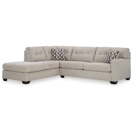 Contemporary 2-Piece Sectional Sofa with Left Facing Chaise