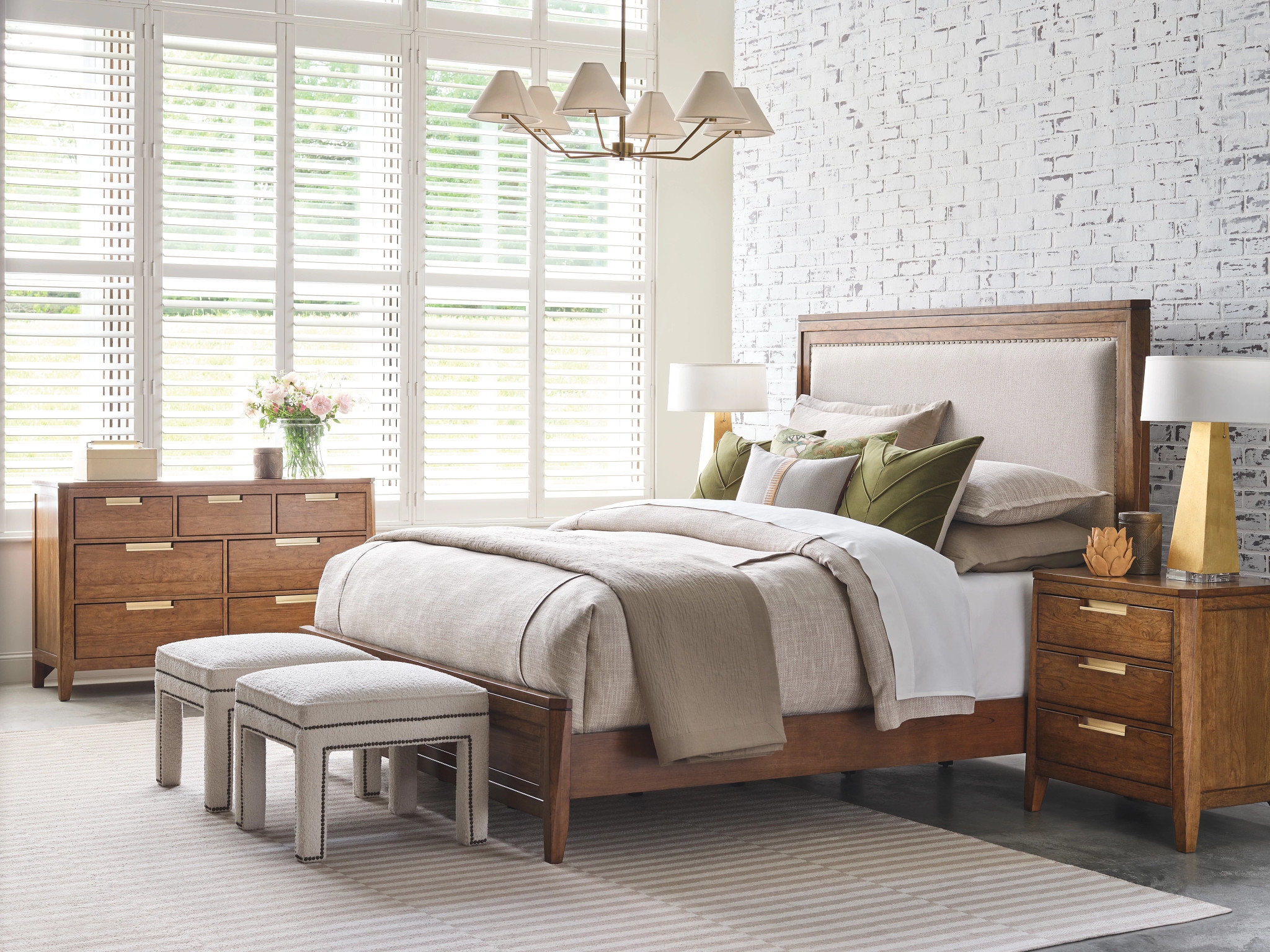 Cal-King Upholstered Bed - Complete