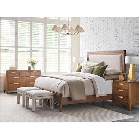 Cal-King Upholstered Bed - Complete