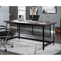 Industrial Executive Table Desk with Metal Frame