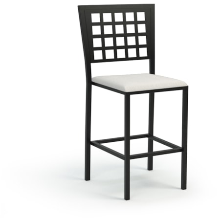 Metal Balcony Stool w/Seat Pad