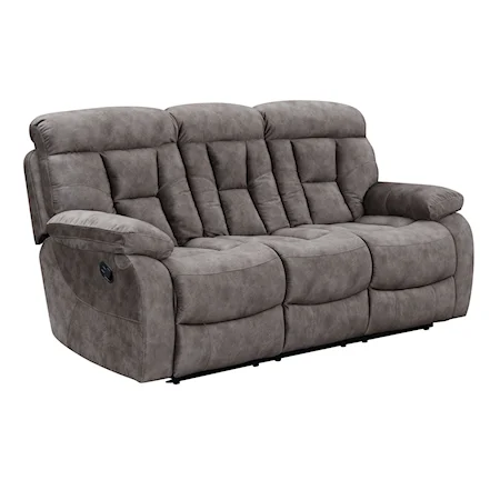 Casual Reclining Sofa with Lay Flat Seats