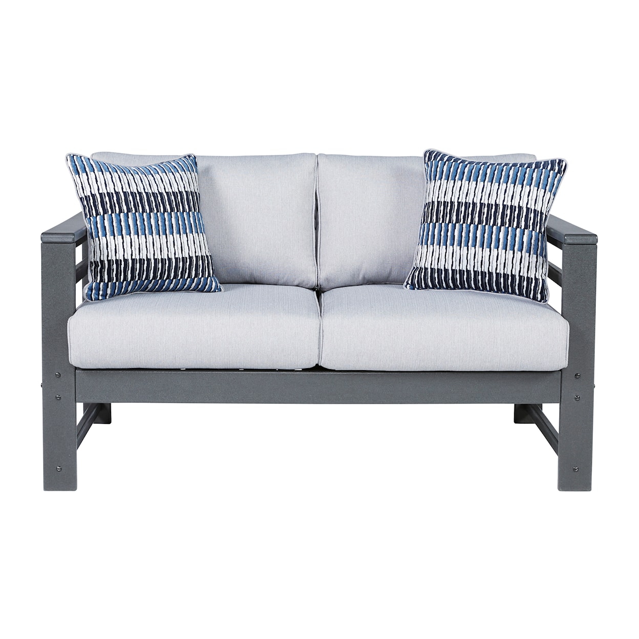 Ashley Furniture Signature Design Amora Outdoor Loveseat with Cushion