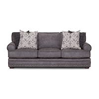 Transitional Stationary Sofa with Nail-Head Trim
