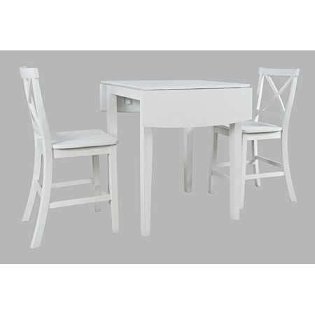 3 Piece Counter Table and Stool Set