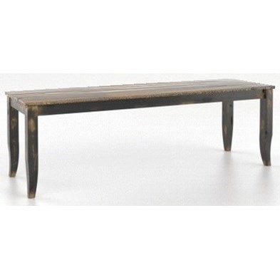 Farmhouse 56" Dining Bench with Distressed Wood Finish