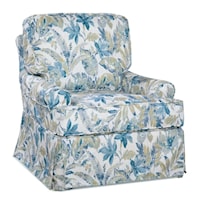 Tropical Swivel Chair with Skirt