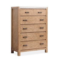 Rustic 5-Drawer Chest of Drawers