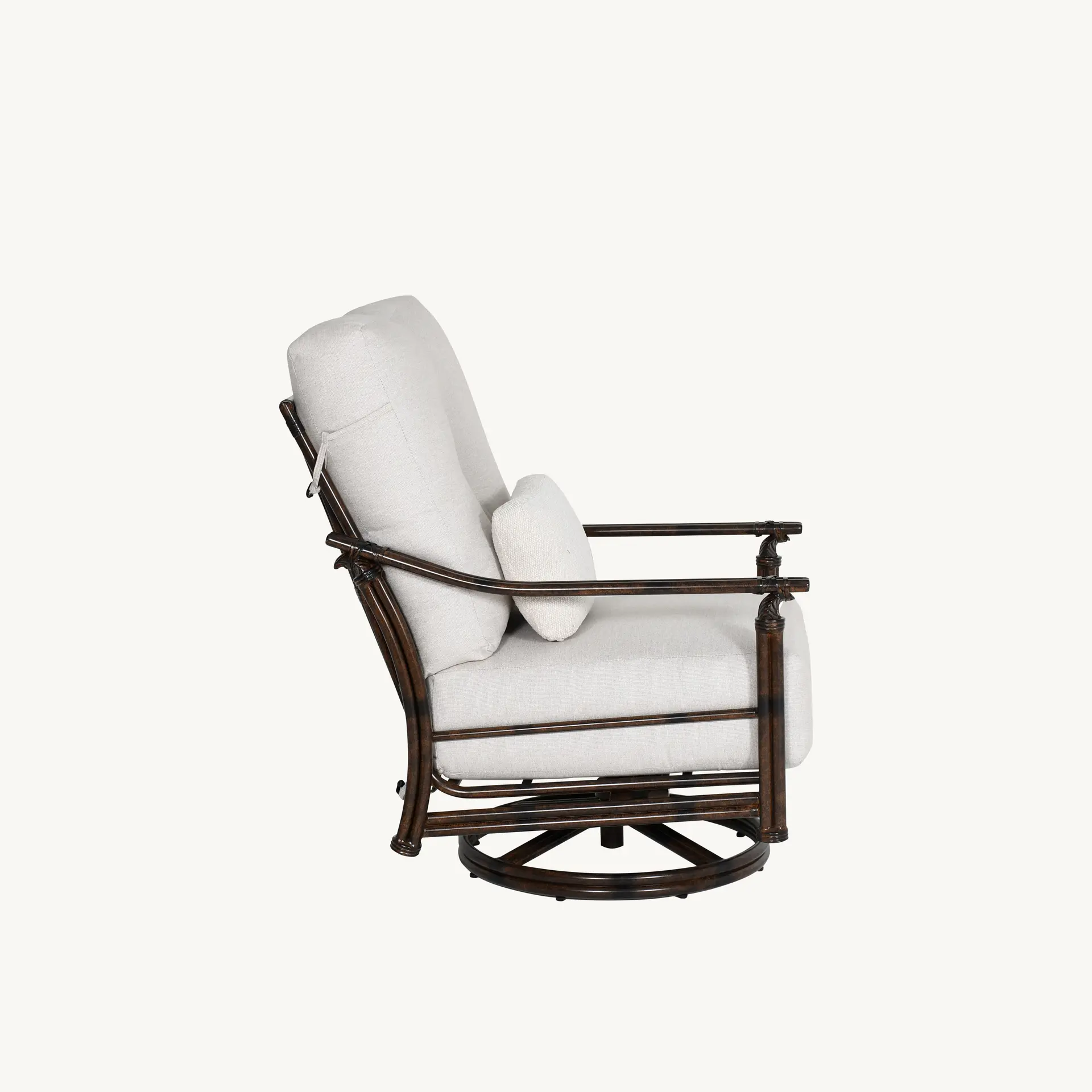 Cushioned Swivel Rocker w/Accent Pillow