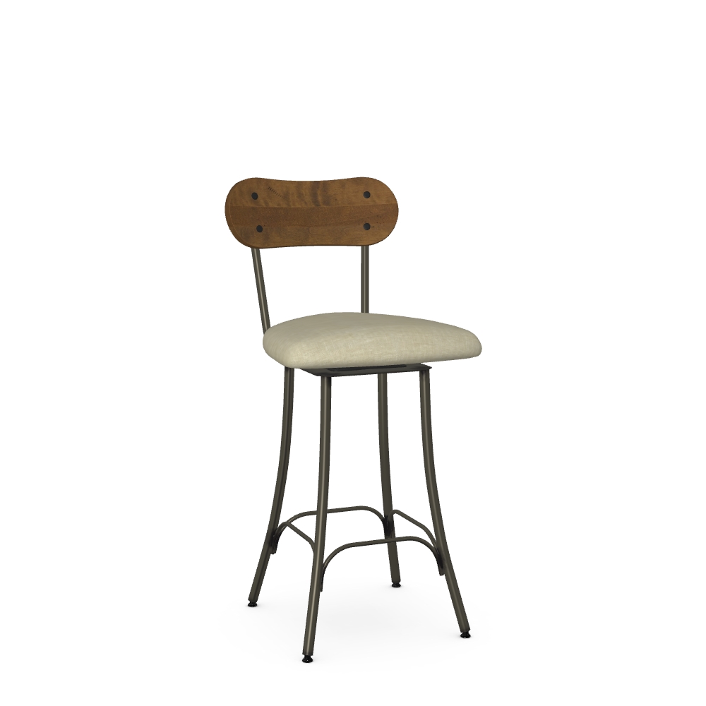 26" Swivel Stool with Upholstered Seat