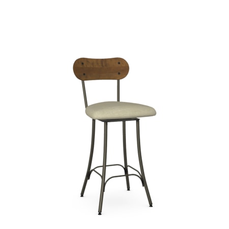 26" Swivel Stool with Upholstered Seat