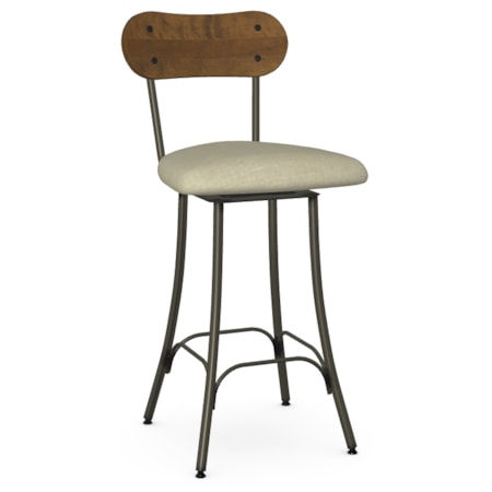 26" Swivel Stool with Upholstered Seat