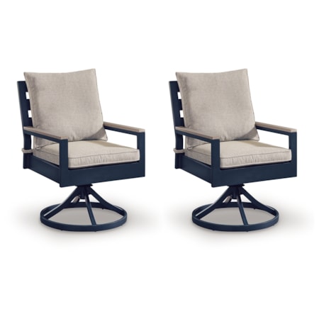 Swivel Chair W/ Cushion (Set Of 2)