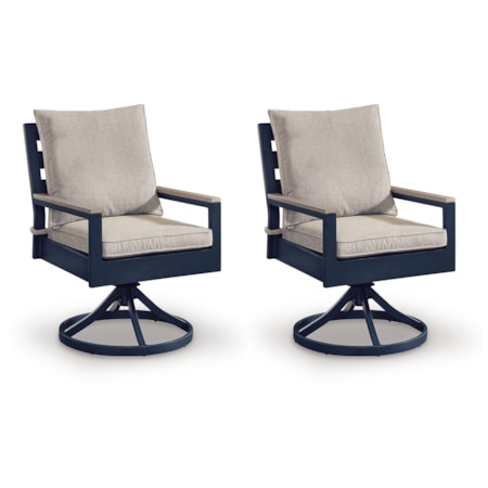 Swivel Chair W/ Cushion (Set Of 2)