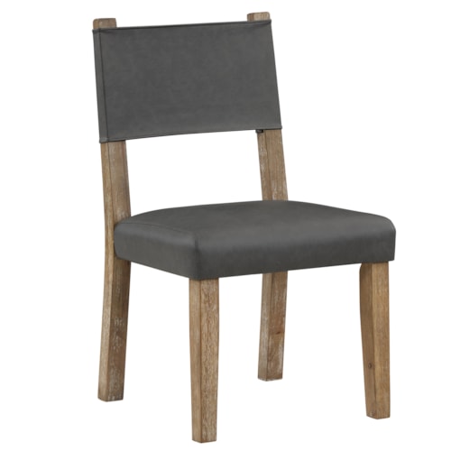 Casual Upholstered Side Chair with Open Back