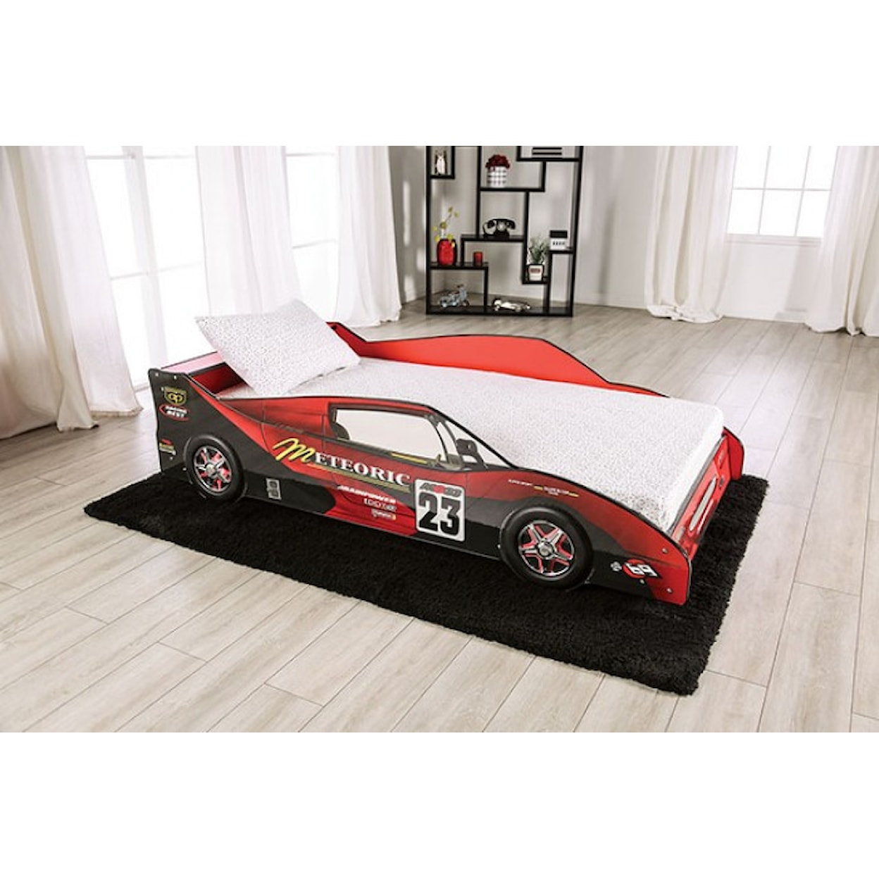 Furniture of America Dustrack Twin Race Car Bed