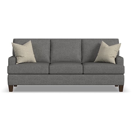 Mid-Century Modern Sofa with Accent Pillows