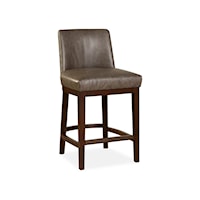 Contemporary Counter Stool with Rounded Back