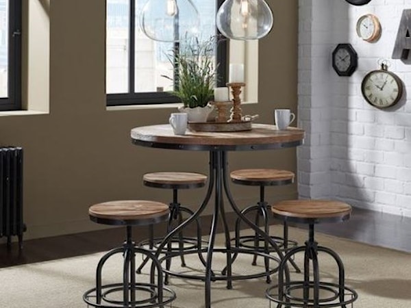 5-Piece Pub Table and Stool Set
