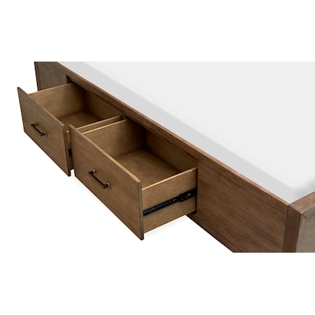 Queen Panel Storage Bed