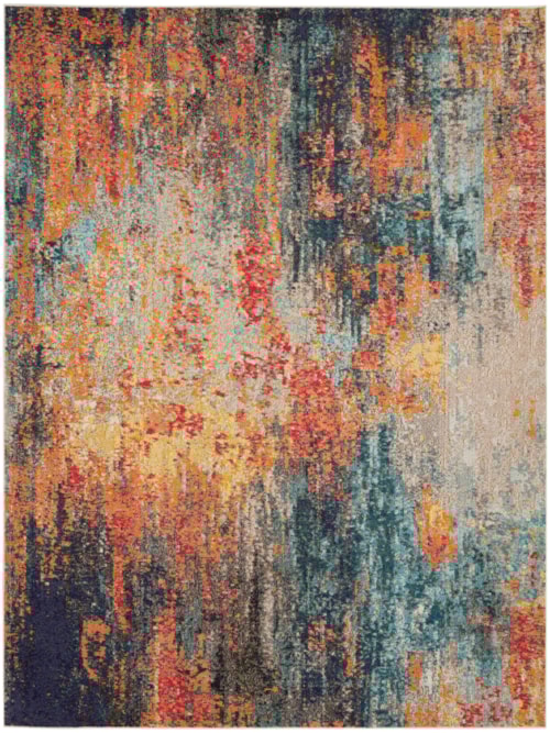 7'10" x 10'6" Multicolor Rectangle Rug