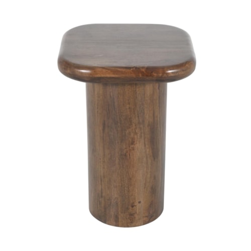 Contemporary End Table with Pedestal Base
