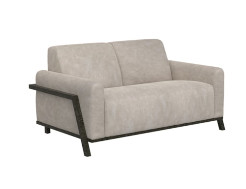 Contemporary Loveseat with Throw Pillows