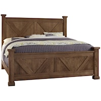 Rustic Farmhouse Queen Barndoor Panel Bed