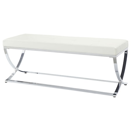 Walton Leatherette Tufted Accent Bench