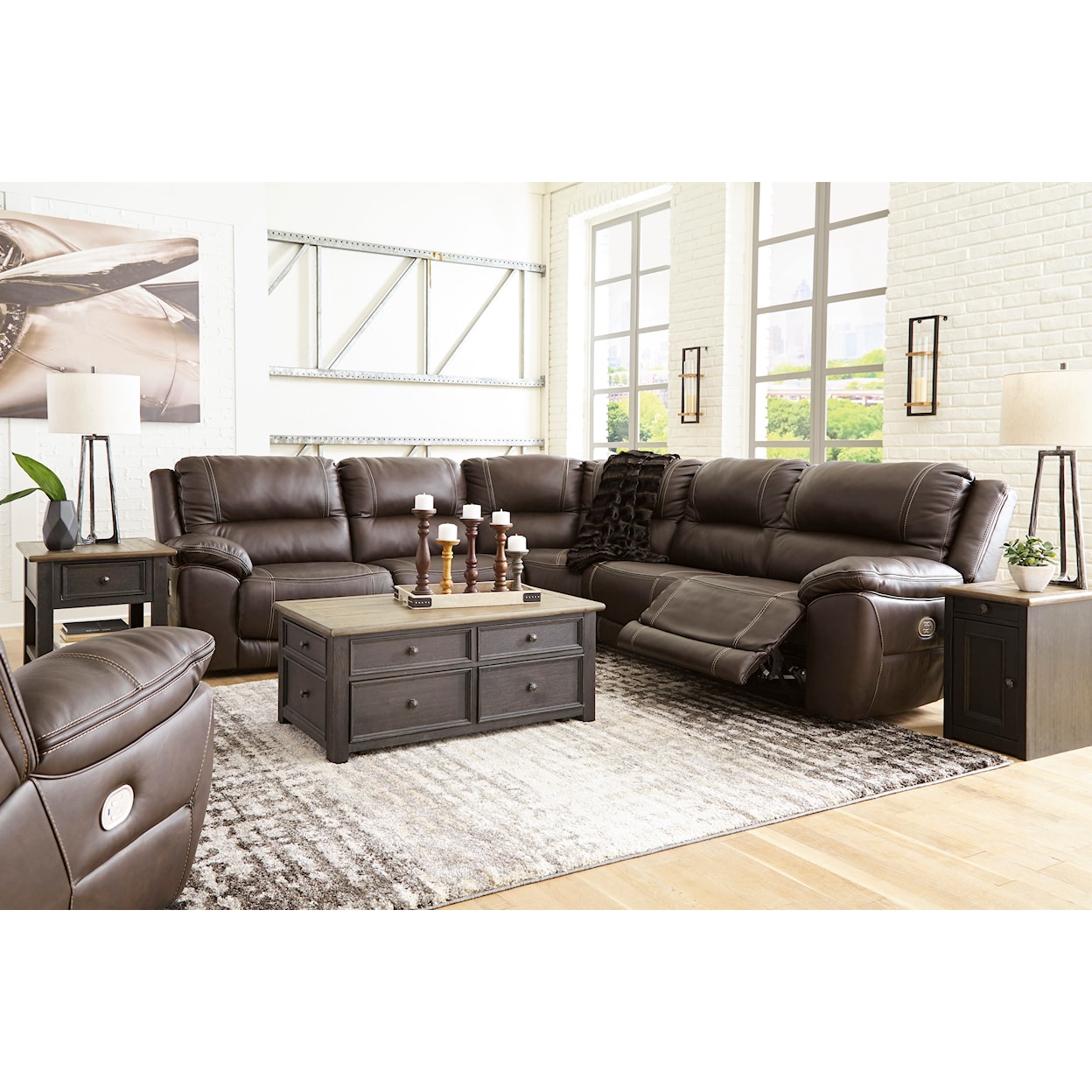 Signature Design by Ashley Dunleith Power Reclining Set