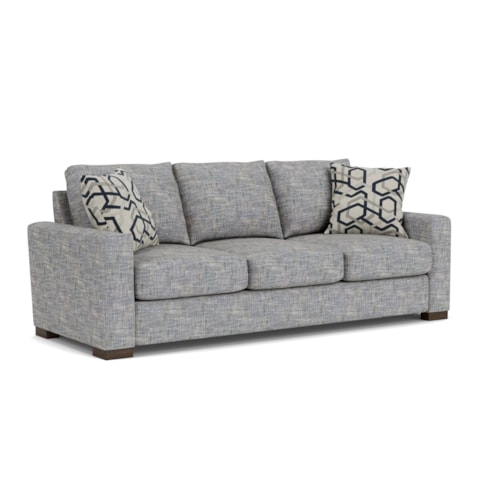 Transitional Sofa with Track Arms