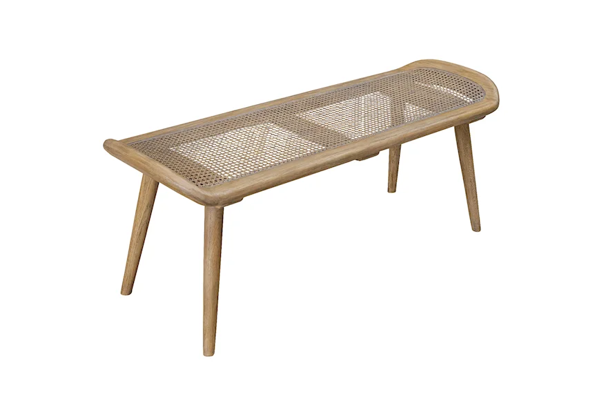 Arne Arne Woven Rattan Bench by Uttermost at Esprit Decor Home Furnishings