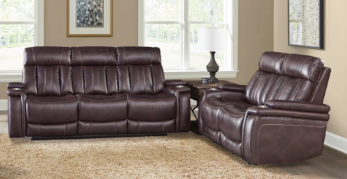 Casual Power Reclining Sofa and Loveseat Set