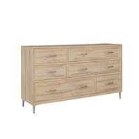 Transitional 6-Drawer Dresser with Felt-Lined Drawers