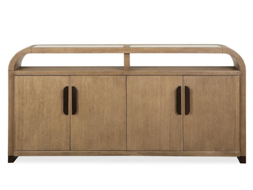Transitional 4-Door Sideboard with Concealed Storage