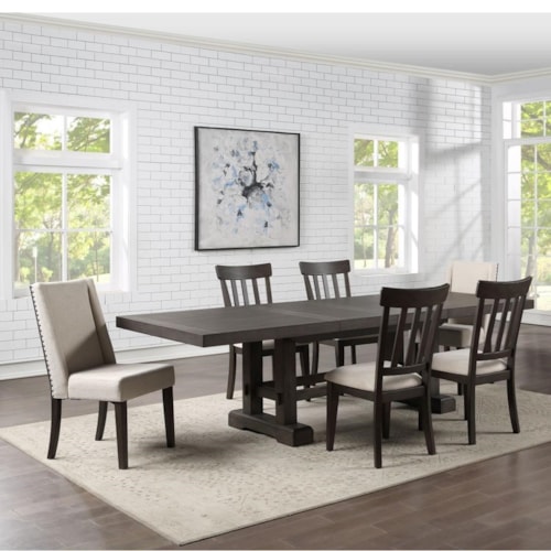 Transitional 7-Piece Dining Set