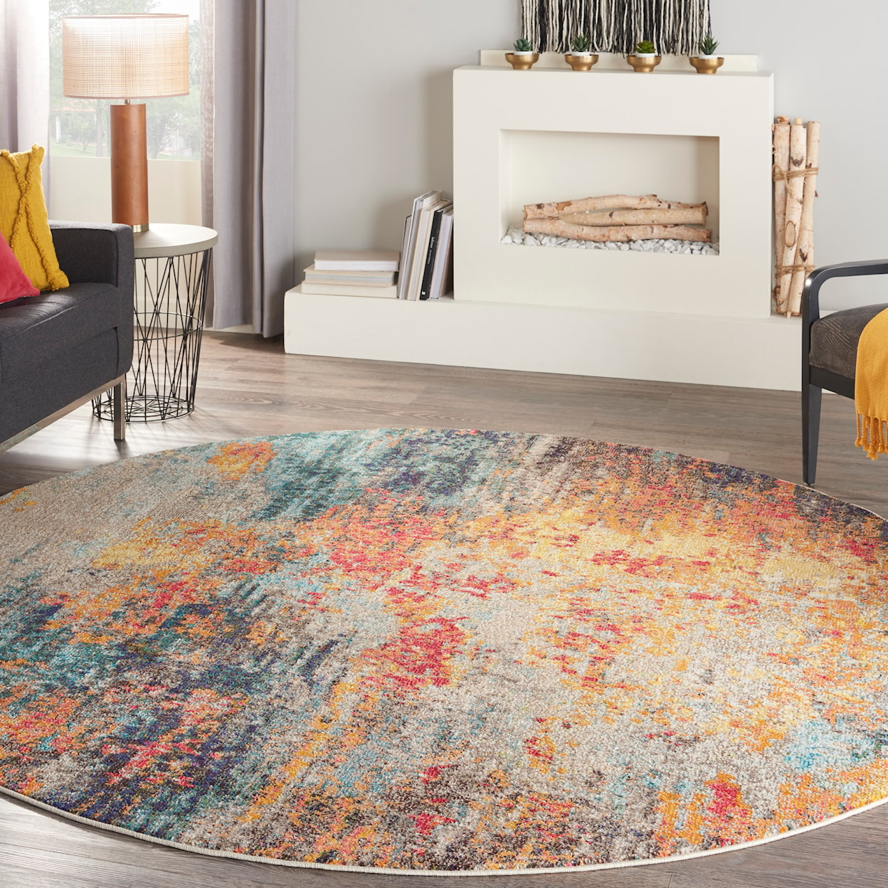 Nourison Celestial 7'10" Round  Rug