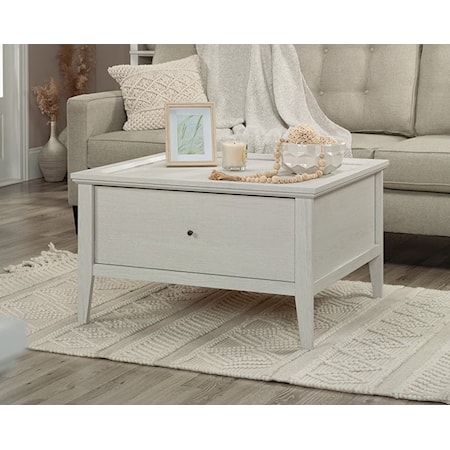 Transitional One-Drawer Coffee Table with Open Shelf Storage