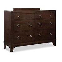 Transitional 6-Drawer Double Dresser with Soft-Close Drawers