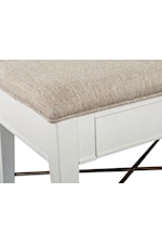 Magnussen Home Heron Cove Dining Traditional Storage Dining Bench with Upholstered Seat and 2 Drawers