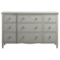 Casual 9-Drawer Dresser with Drop-Front Drawer