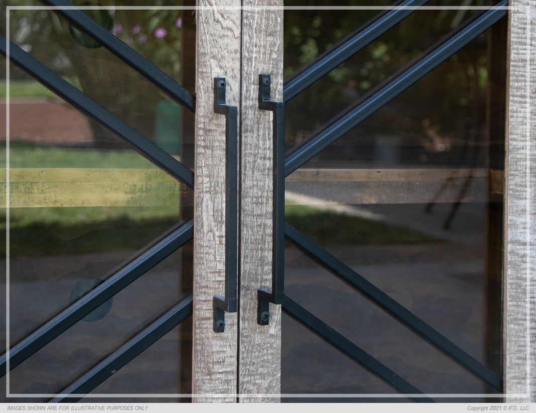 IFD Arizona Console 4-Door Console Table with Shelving