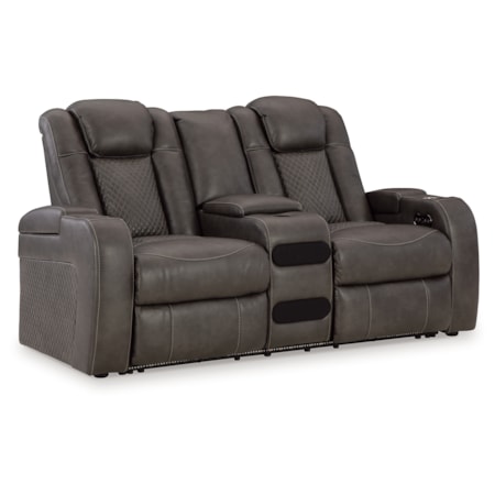 Pwr Rec Loveseat/Con/Adj Hdrst