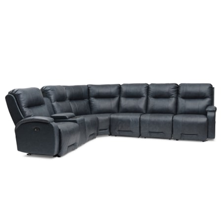 7-Piece Pwr Reclining Sectional w/ Pwr HR