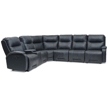 7-Piece Pwr Reclining Sectional w/ Pwr HR
