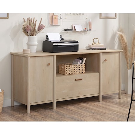 Transitional Home Office Storage Credenza with
