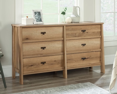 Modern Farmhouse 6-Drawer Dresser with Tip Restraint Safety Strap