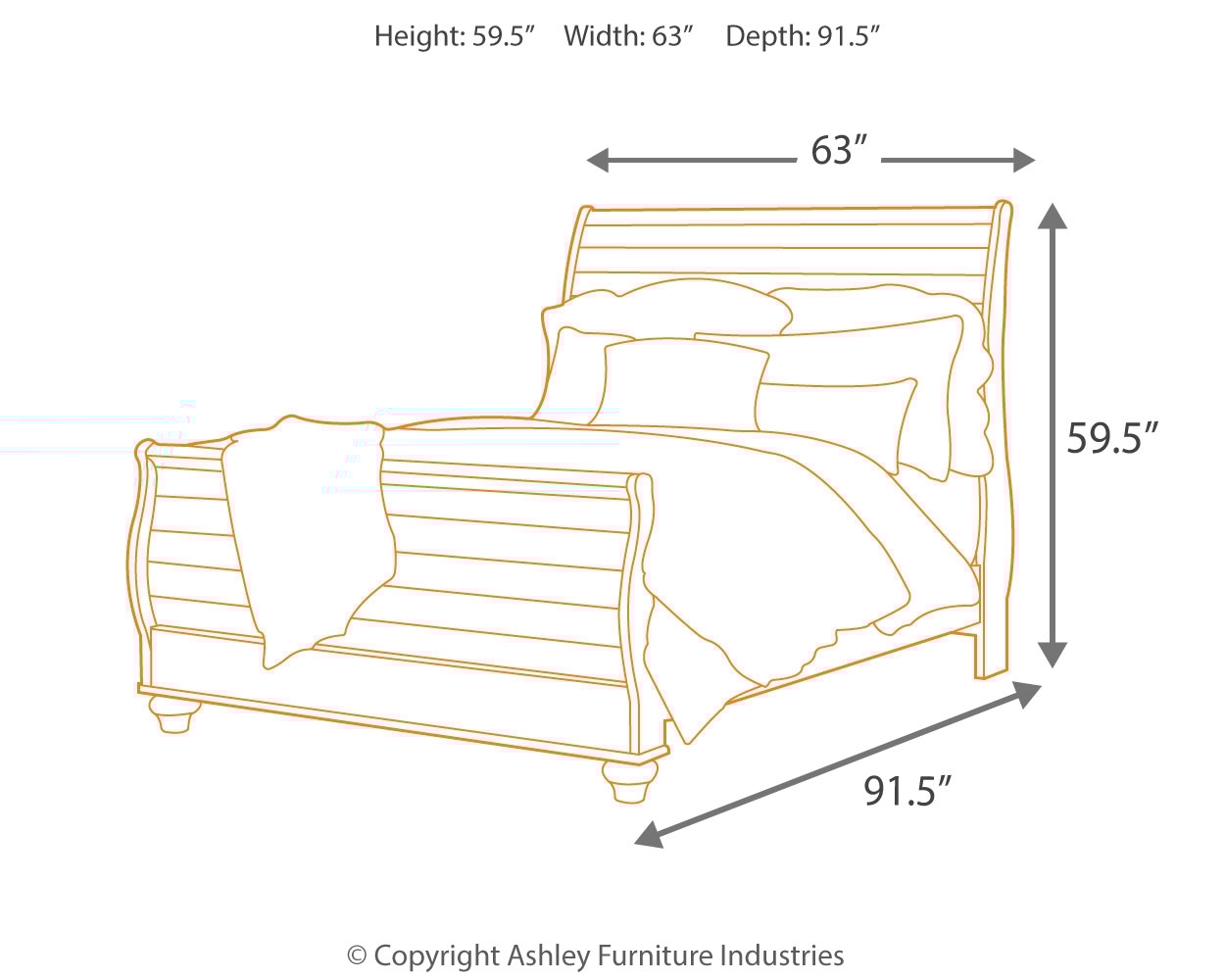 Queen Sleigh Bed