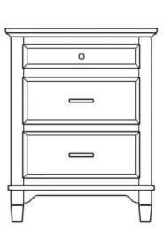 3-Drawer Nightstand