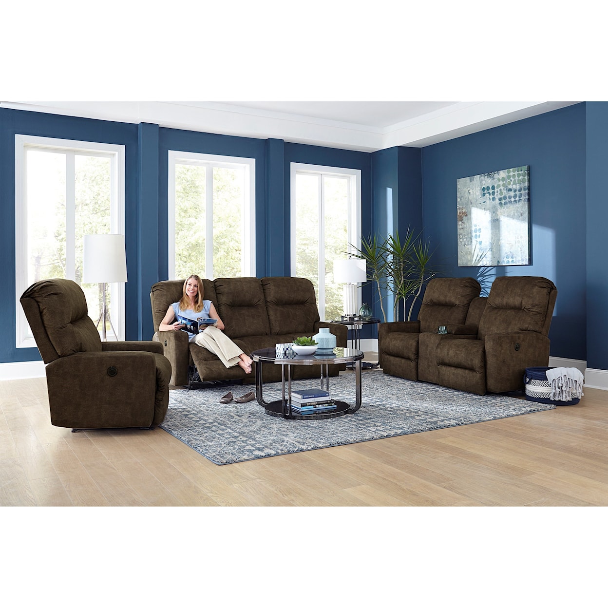 Best Home Furnishings Kenley Power Swivel Glide Recliner w/ PWR HR